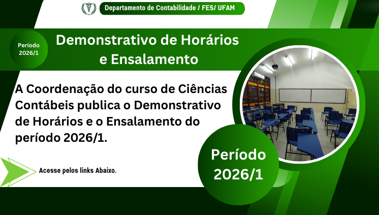 Acesse o Demonstrativo de Horários e Ensalamento do Primeiro Semestre de 2026
