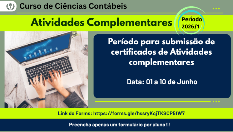 Período para Recebimento de Certificados de Atividades Complementares Junho 2026/1