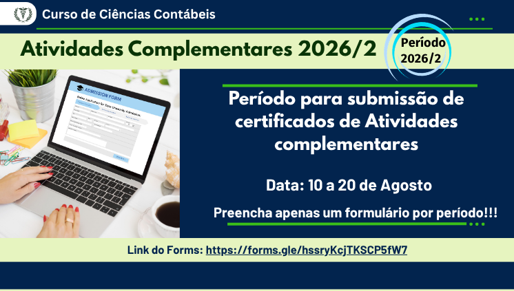 Período de submissão de certificados de Atividades Complementares 2026/2