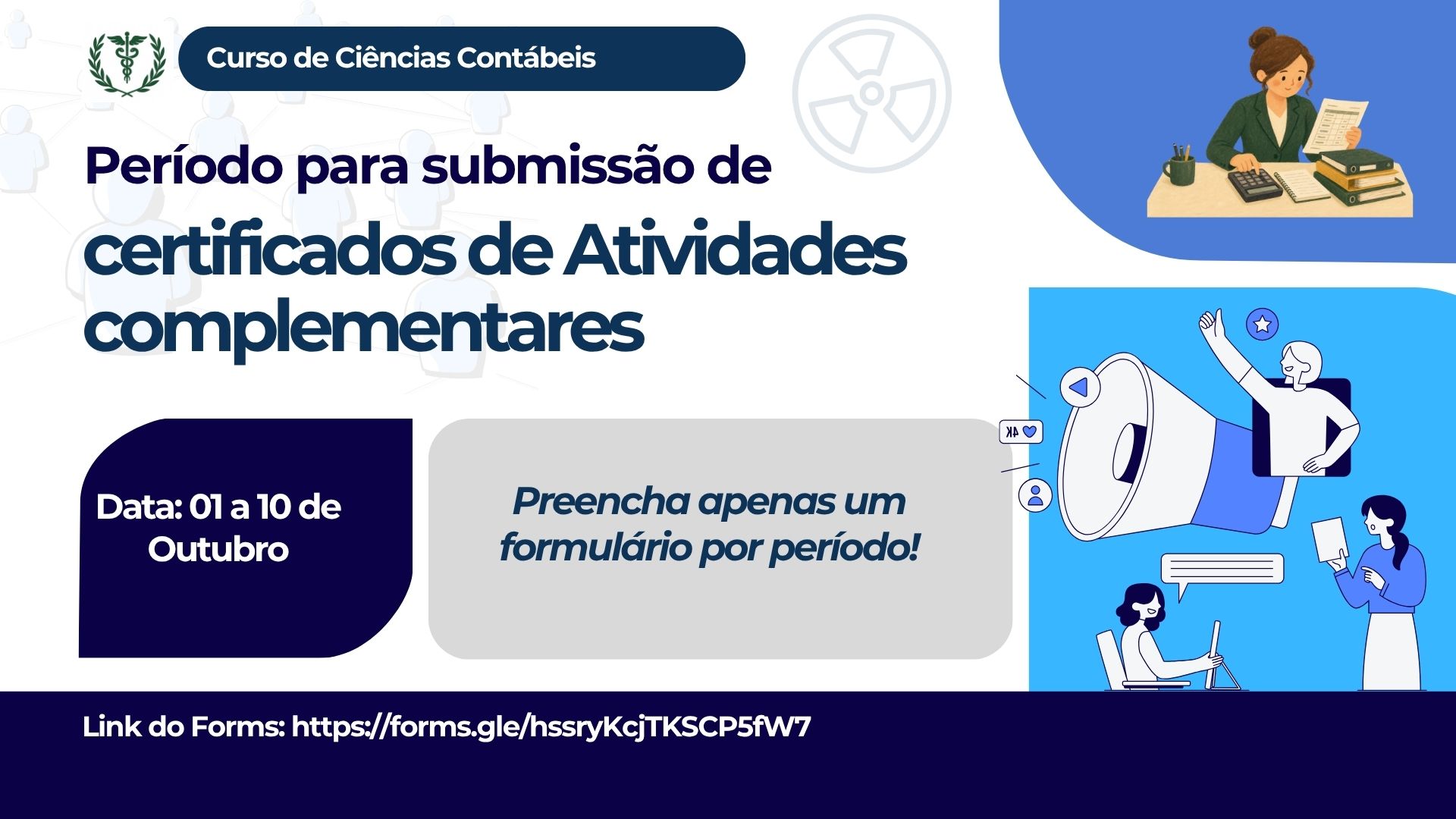Período de submissão de certificados de Atividades Complementares 2026/2